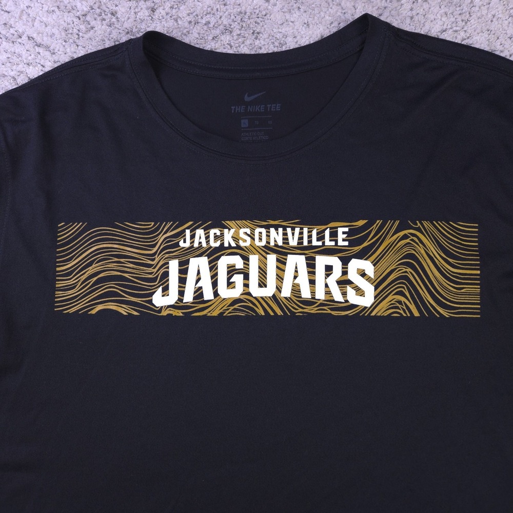 Nike Jacksonville Jaguars Shirt Mens XL Slim Fit Dri Fit Sideline Black Football